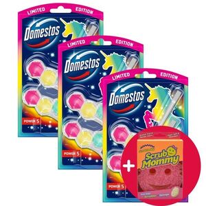 Domestos Power5 Magic Unicorn WC illatosító blokk, 6x50g + Ajándé... kép