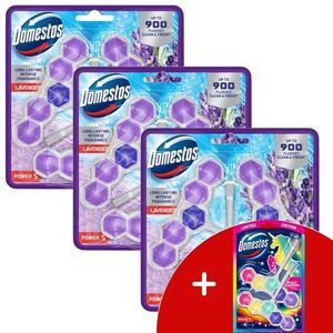 Domestos Power5 WC frissítő blokk Lavender (9x50g) + AJándék Dome... kép