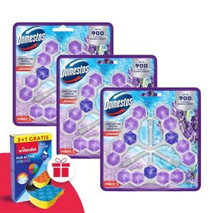 Domestos Power5 WC frissítő blokk Lavender (9x50g) + Ajándék Vile... kép