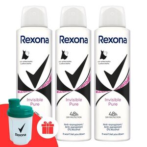 Rexona Invisible Pure női izzadásgátló dezodor 3x150ml + Ajándék... kép