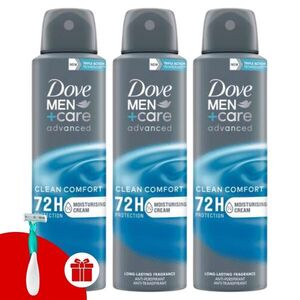 Dove Men+Care Clean Comfort férfi izzadásgátló dezodor, 3x150 ml... kép