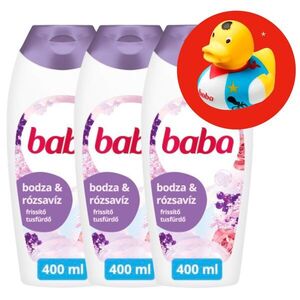 Baba Tusfürdő Bodza és rózsavíz 3x400ml + Ajándék Gumikacsa kép