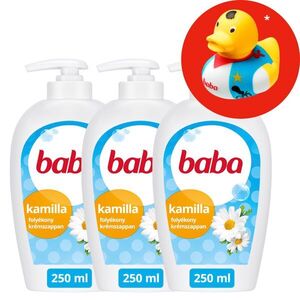 Baba Folyékony Szappan Kamilla 3x250ml + Ajándék Gumikacsa kép