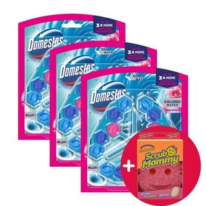 Domestos Blue Water Magnolia WC illatosító blokk, 9x48 g + Ajándé... kép