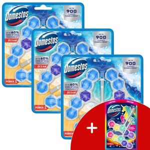 Domestos Power5 WC frissítő blokk Ocean (9x50g) + AJándék Domesto... kép