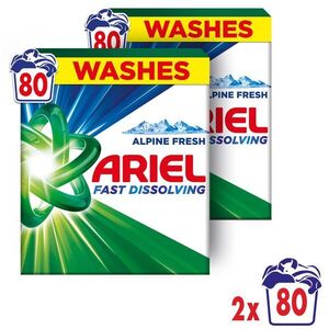 Ariel Alpine Fresh Mosópor 160 mosáshoz 2x4, 4kg kép