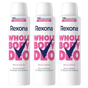Rexona Wild Rose teljes test dezodor, 3x150 ml kép