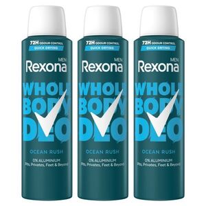 Rexona Men Ocean Rush teljes test dezodor, 3x150 ml kép