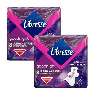 Libresse Goodnight Ultra+ X-Large éjszakai egészségügyi Betét 2x8db kép