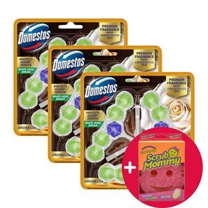Domestos Aroma Lux White Rose WC illatosító blokk, 9x50 g + Ajánd... kép