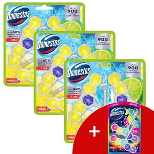 Domestos Power5 WC frissítő blokk Lime (9x50g) + AJándék Domestos... kép