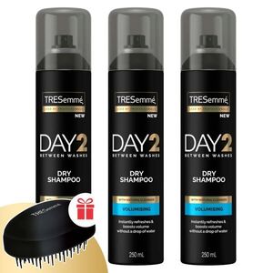 TRESemmé Volumising Száraz sampon 3x250ml + Ajándék TRESemmé fésű kép