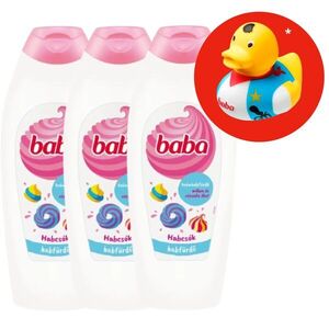 Baba Habfürdő Málna és Rózsafa 3x750ml + Ajándék Gumikacsa kép