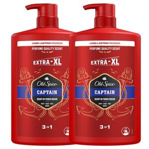 Old Spice Captain 3in1 férfi Sampon és Tusfürdő 2x1000ml kép