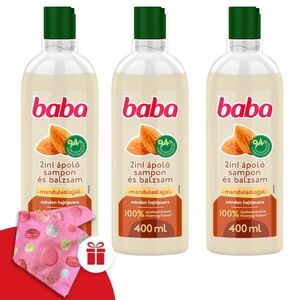 Baba 2in1 Sampon és Balzsam Mandulaolajjal Minden Hajtípusra 3x40... kép