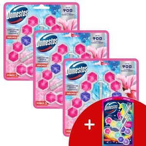 Domestos Power5 WC frissítő blokk Magnolia (9x50g) + AJándék Dome... kép