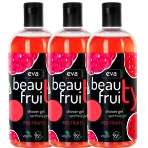 Eva Natura Beauty Fruity Tusfürdő - Piros gyümölcsök 3x400ml kép