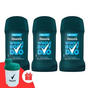 Rexona Men Whole Body Ocean Rush Dezodor Stift 3x50ml + Ajándék R... kép