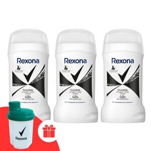 Rexona Invisible izzadásgátló Stift 3x50ml + Ajándék Rexona shaker kép