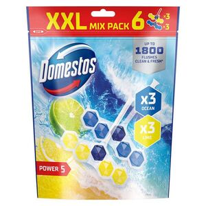 Domestos Power5 Ocean/Lime WC illatosító blokk, 6x50 g kép
