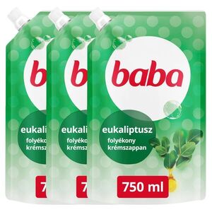 Baba antibakteriális folyékony Szappan Utántöltő Eukaliptusz 3x750ml kép