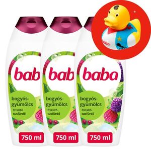 Baba Tusfürdő Gyümölcsöskert 3x750ml + Ajándék Gumikacsa kép