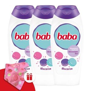 Baba Tusfürdő Édesmandula illat - Macaron 3x400ml + Ajándék Baba... kép