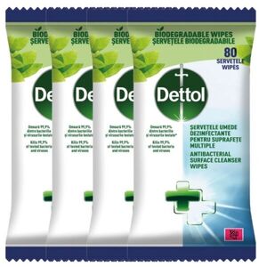 Dettol antibakteriális Felülettisztító kendő 4x80db kép