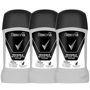 Rexona Men Invisible Black&White férfi izzadásgátló stift, 3x50 ml kép