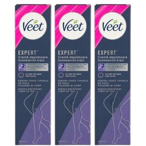 Veet Expert Szőrtelenítő krém shea vajjal 3x200ml kép