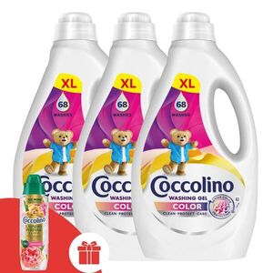 Coccolino Color folyékony Mosógél 3x2, 72L - 204 mosás + Ajándék C... kép