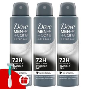 Dove Men+Care Invisible Dry férfi izzadásgátló dezodor, 3x150 ml... kép