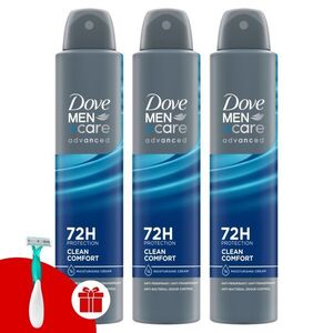 Dove Men+Care Advanced férfi Dezodor Clean Comfort 3x200ml + Aján... kép