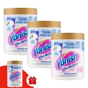 Vanish Oxi Action Folteltávolító és Fehérítő por 3x970g + Ajándék... kép