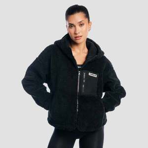 GymBeam Women‘s Sherpa Jacket Black kép