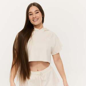 GymBeam Women‘s Relay Cropped Hoodie Pearl kép