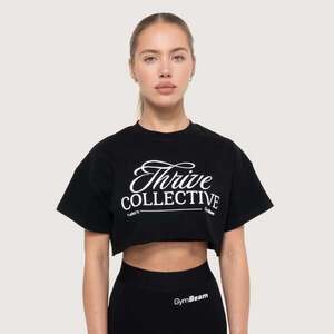 GymBeam Women‘s Thrive Cropped T-shirt Black kép