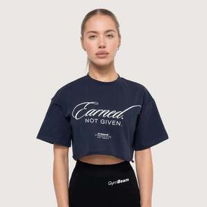 GymBeam Women‘s Earned Cropped T-shirt Midnight kép
