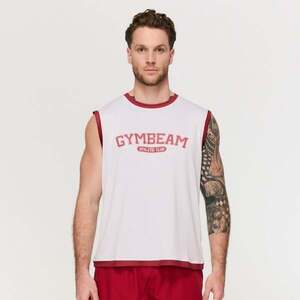 GymBeam Men‘s Varsity Tank Top White kép