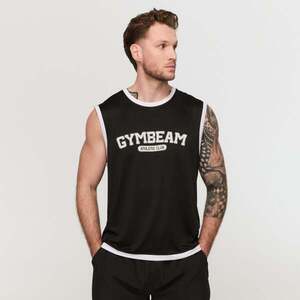 GymBeam Men‘s Varsity Tank Top Black kép