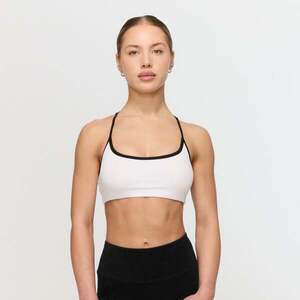 GymBeam Varsity Sports Bra White kép