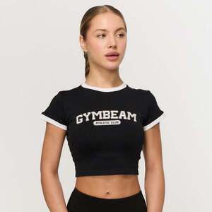 GymBeam Women‘s Varsity T-Shirt Black kép