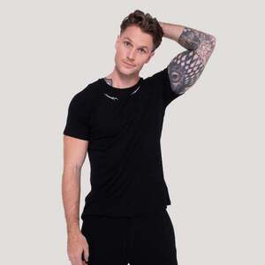 GymBeam Tribal Ribbed T-shirt Black kép