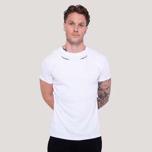 GymBeam Tribal Ribbed T-shirt White kép