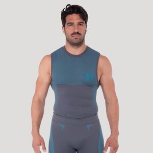 GymBeam OG1 Seamless Tanktop Grey/Blue kép