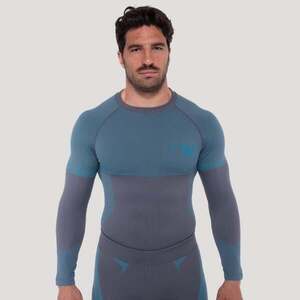 GymBeam OG1 Seamless Longsleeve Grey/Blue kép