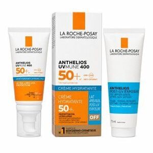 La Roche-Posay ANTHELIOS készlet a tökéletes barnuláshoz UVMUNE 400 Hydrating Cream SPF 50 + After-Sun Milk 50 ml + 75 ml kép