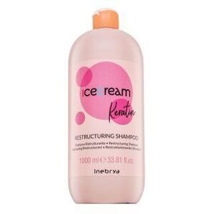 Inebrya Ice Cream Keratin Restructuring Shampoo tápláló sampon hajgöndörödés és rendezetlen hajszálak ellen 1000 ml kép