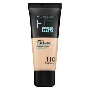 Maybelline Fit Me! Foundation Matte + Poreless folyékony make-up matt hatású 110 Porcelain 30 ml kép