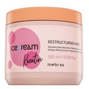 Inebrya Ice Cream Keratin Restructuring Mask erősítő maszk keratinnal 500 ml kép